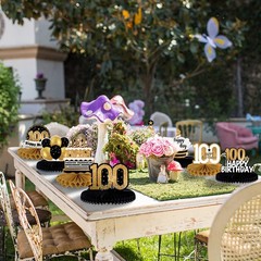Happy 100th Birthday Honeycomb Table Centerpieces Cheers to 100 Years Decor