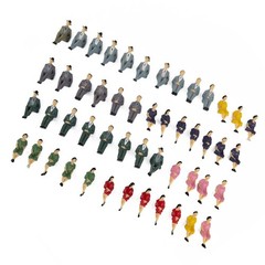 Decorative Architectural Model Supplies 50 Pcs Sitting People Set at 1 32 Scale