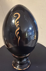Ukrainian Petrykivka Wooden Easter Egg | Hand-Painted Pysanky (?) Floral