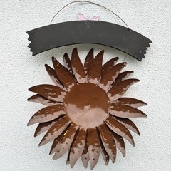 Sunflower Metal Hanging Sign Welcome Plaque for All Seasons and Spaces