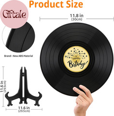 Sweet 16 Party Decorations Vinyl Record 11.8″X11.8″, 16Th Birthday Decorations,