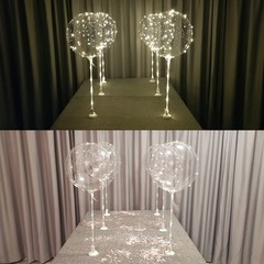 warm white 6pc LED Light up Balloon with sticks, stands and batteries, Table …