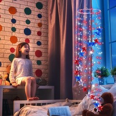 Unique 4th of July Decorations with 248 LEDs & Timer – Perfect for Memorial Day