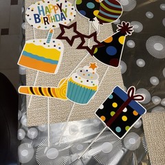 Happy Birthday 8 Pc Photo Props