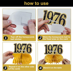 50Th Anniversary Decorations, 10Pcs Happy 50Th Wedding Anniversary Vintage 1976