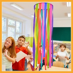 16 Rolls 528 Ft Rainbow Colorful Crepe Paper Streamers Classroom Party Decor