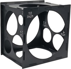 11 Holes Collapsible Black Plastic Balloon Sizer Box Balloons Sizer Cube 2-10″