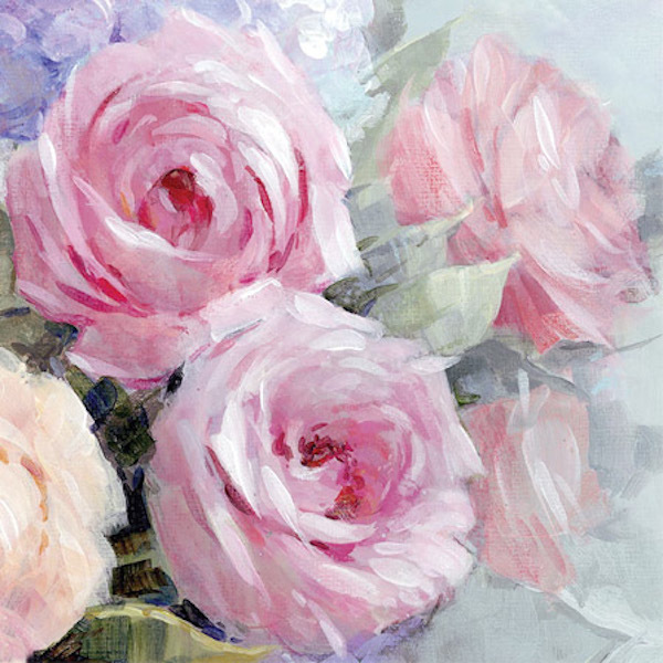 Pink JULIA Roses Cocktail Paper Napkins 20pcs Decoupage Craft Vintage Roses