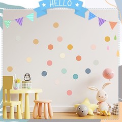 Round Cutouts Assorted Color Paper Bulletin Board Hippie Fits 2 Inch 600 PCS