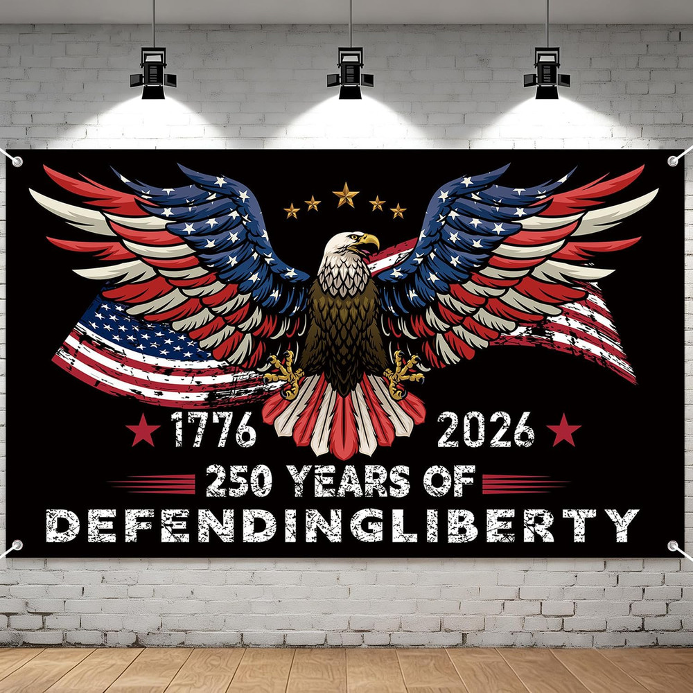 250Th Anniversary Banner American 1776-2026 Backdrop 250 Year Patriotic Banner 4