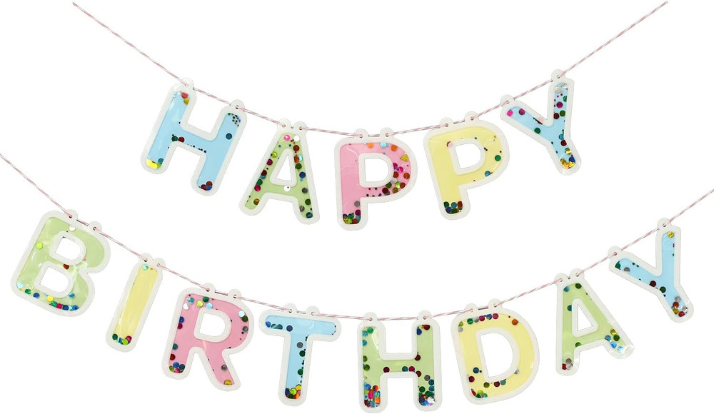 Happy Birthday Banner 6FT – Premium Gold Foil Sequins Happy Birthday Sign for Ba