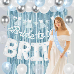 Blue Bachelorette Party Decorations, Bride to Be Bridal Shower Decorations, Brid