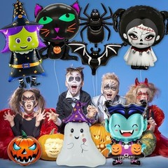 38 Inch Halloween Ghost Foil Mylar Balloons Bat Spider Scary Pumpkin Witch