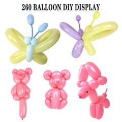 100 PCS Twisting Balloons with Pump Animal Kit Latex Balloon Art Party Craft Set
