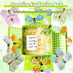 Birthday Explosion Gift Box, Birthday Butterfly Flying Surprise Gift Box, DIY Ex