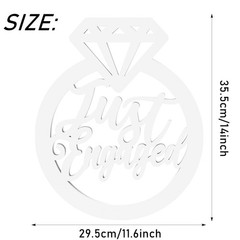 Just Engaged Sign for Engagement Party Photo Booth Props Bridal Shower Decor