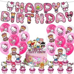 Hello Kitty & Friends Birthday Party Supplies Set Banner Balloons Cake Top Decor