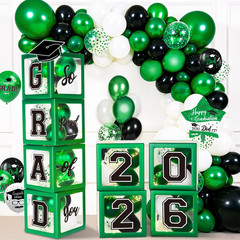 Class of 2026 Graduation Balloon Boxes Set Congrats Grad Party Decor Kit