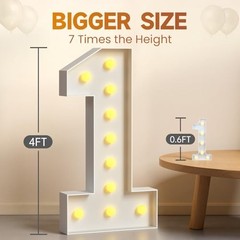 Marquee Letters 4 Feet Tall Large Light Up Letters I for Birthday 4FT Letter I