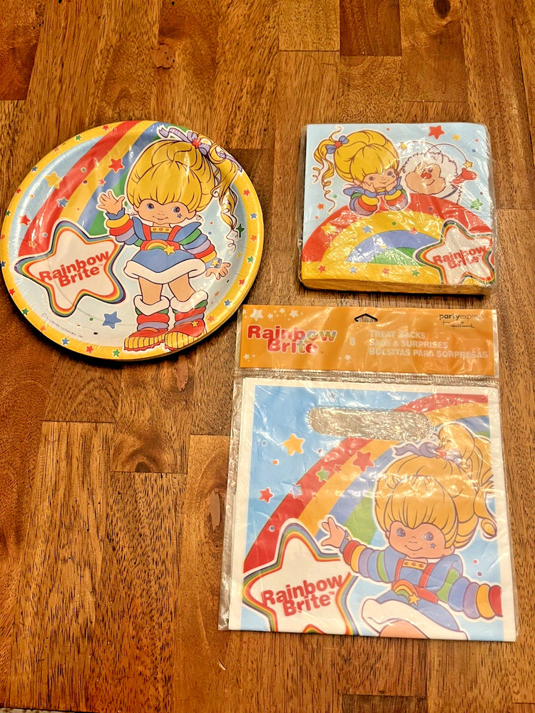 Rainbow Brite Birthday Party Supplies Original 80’s Art Design Plates Bags Decor