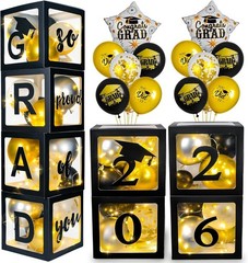 All-in-One Graduation Party Supplies: 2026 Box Set with Lights & Balloons