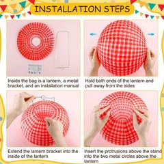 18 Pcs Picnic Party Decorations Red Gingham Party Supplies Include Checkered …