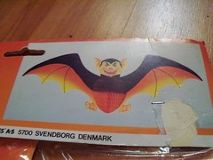 24″ Bat Halloween Honeycomb Hanging Decoration Vintage Paper Fantasies NOS