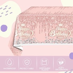 41Pcs Rose Gold Birthday Party Decorations – Pink Rose Gold Theme Supplies – …