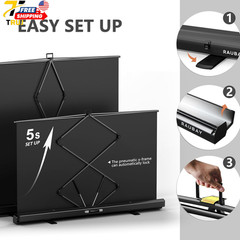 Large Collapsible White Backdrop Screen for Photography and Video Conferencing