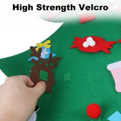 4FT DIY Felt Christmas Tree Set 36pcs Ornaments 5M 50LED String Light Xmas Decor