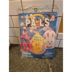 Dudleys Easter Pals 3 Inflatable Easter Egg Bunny Decorations New