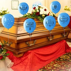 60 PCS Memorial Balloons to Release in Sky Funeral Remembrance 3 White Dove H…