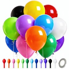 Balloons Decorations，100 Pcs Assorted Colors Balloons 12 inch Latex Round Bal…
