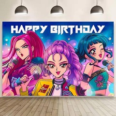 Durable 60×40 Polyester Demon Movie Hunters Banner – Perfect for Kids’ Birthdays
