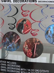 New Disney Star Wars Swirl Decorations 12 Pieces Set Foils Cutouts Party Supply