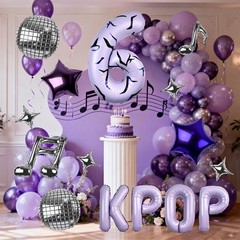 40 Inch Number 6 Balloon Set with Letter Balloons, Star, Music Note & Disco B…