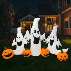 7.55FT Halloween Inflatable Decorations Inflatable w/ Led Lights Free Stand GIFT