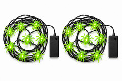 2PK Halloween LED String Lights Spider/Skull/Bat Outdoor Indoor Party Decor