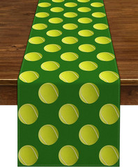 Tennis Ball Table Runner Sports Themed Event Birthday Party Decoration Home Dini