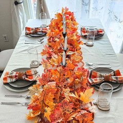 3 Pack Fall Leaf Garland, Hanging Fall Vines Autumn Garland Artificial Maple