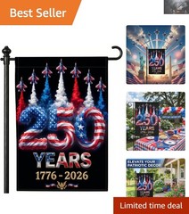 1776-2026 Commemorative Flag: Elegant Garden Decorations for Independence Day