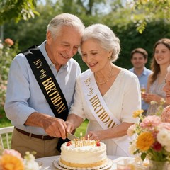 Elegant 2 Pack Birthday Sashes for Men and Women with Gold/Rose Gold Lettering