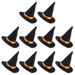 10Pcs Miniature Witch Hat Wine Bottle Caps Halloween Witch Hats Witch Decor