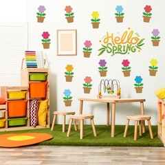 100 PCS Colorful DoubleSided Spring Flower Paper Cutouts Classroom Decor