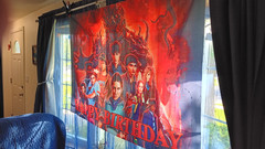 STRANGER THINGS Happy Birthday Wall Hanging Banner 38″ x 58″