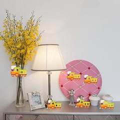 Train Shape Hanging Wood Choochoo Shape Unfinished Wood with Twines Transports