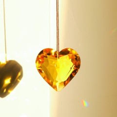 12Pcs 45MM Crystal Heart Suncatcher Rainbow Maker Wedding Party Decr, mix color