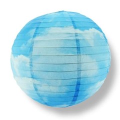 Quasimoon 14″ Premium Print Cotton Candy Clouds Paper Lantern, Design by Espe…