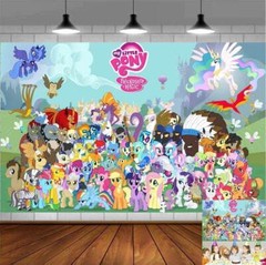 My Little Pony Party Decorations Backdrop Banner Photography Poster Vinyl 5x3ft