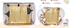 Gold Sequin Backdrop 6x6ft High-Density 3mm Sparkly Photo Background Back Drop